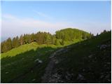 Bistriška planina - Koča na Dobrči